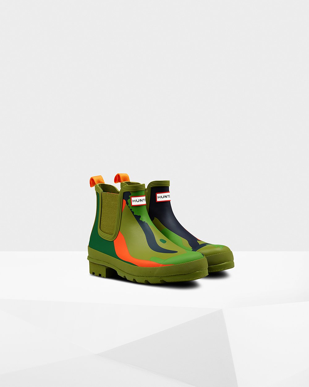 Bottes Chelsea Hunter Original Rockpool Camo Homme Vert XTMKOBD-73